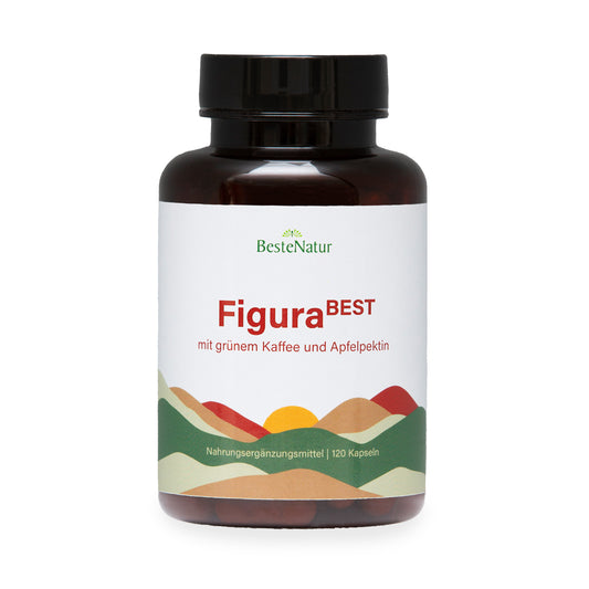 Figura Best Gemüseextrakt-Kapseln mit 1000mg Apfelpektin, Grüner Tee Extrakt, Grüner Kafffee Extrakt, Brokkoli Extrakt, 200% Vitamin C, Nahrungsergänzungsmittel, pflanzlich
